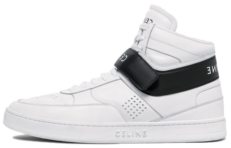CELINE High-Top Sneaker 'Distressed Fluorescent White Black' 344513338C.01OK
