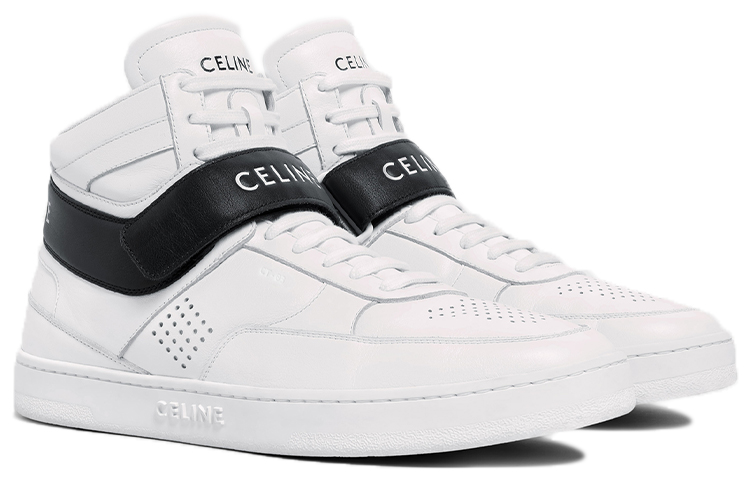 Lookbook CELINE High-Top Sneaker 'Putih Hitam Pudar Fluoresen' 344513338C.01OK