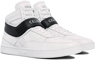 CELINE賽琳 牛皮 做舊飾面高幫運動 時尚板鞋 男款 螢光白黑色 Lookbook CELINE賽琳 牛皮 做舊飾面高幫運動 時尚板鞋 男款 螢光白黑色