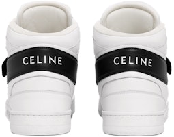 CELINE賽琳 牛皮 做舊飾面高幫運動 時尚板鞋 男款 螢光白黑色 Shop CELINE賽琳 牛皮 做舊飾面高幫運動 時尚板鞋 男款 螢光白黑色