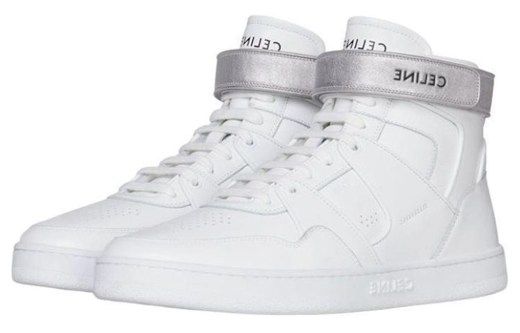 Shop CELINE High Top Lace-Up 'Silver White' 346473484C.01SV