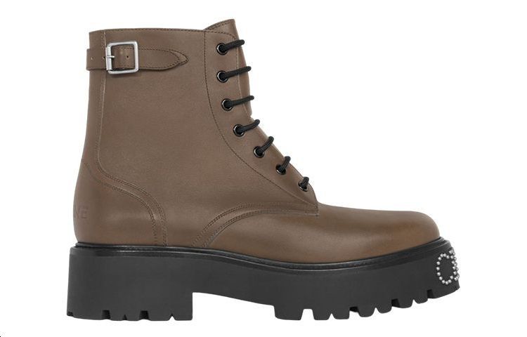 CELINE Lace-Up Ankle Boot 'Brown Leather' 圖 2