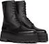 Shop CELINE Bottines Chunky à Lacets ''Cuir Noir'' 352613579C.38NO