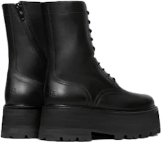 Purchase Botas Tobilleras Chunky con Cordones CELINE 'Cuero Negro' 352613579C.38NO
