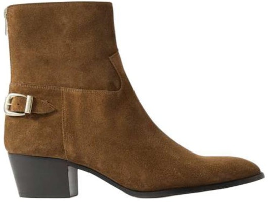 CELINE Sepatu Boot Kulit Abu-Coklat 356133358C.18TP Order CELINE Sepatu Boot Kulit Abu-Coklat 356133358C.18TP