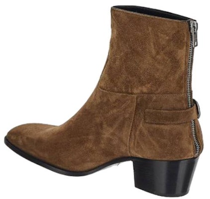 CELINE Sepatu Boot Kulit Abu-Coklat 356133358C.18TP Shop CELINE Sepatu Boot Kulit Abu-Coklat 356133358C.18TP