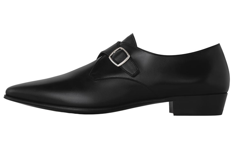 CELINE Leather Buckle Round-Toe Sneaker 'Black'