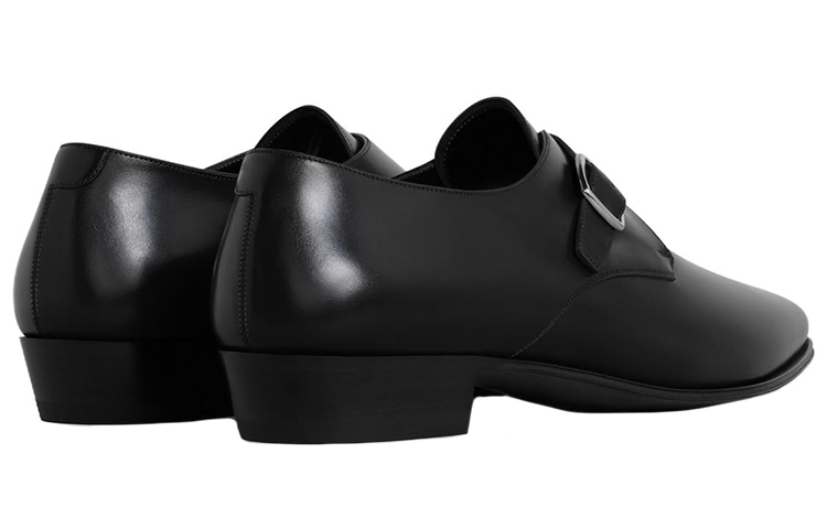 CELINE Leather Buckle Round-Toe Sneaker 'Black' 圖 3