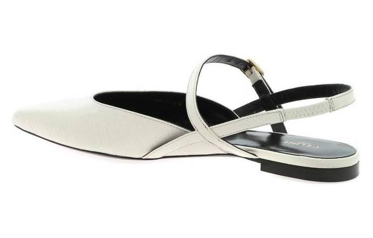 CELINE Leather Flats 'BIANCA White' 圖 3