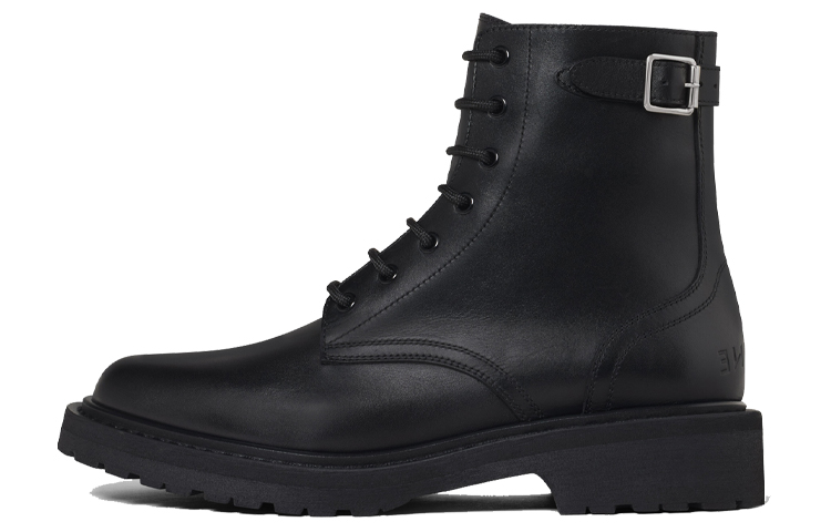 CELINE Leather Lace-Up Ankle Boots 'Black Fashion' 344243579C.38NO