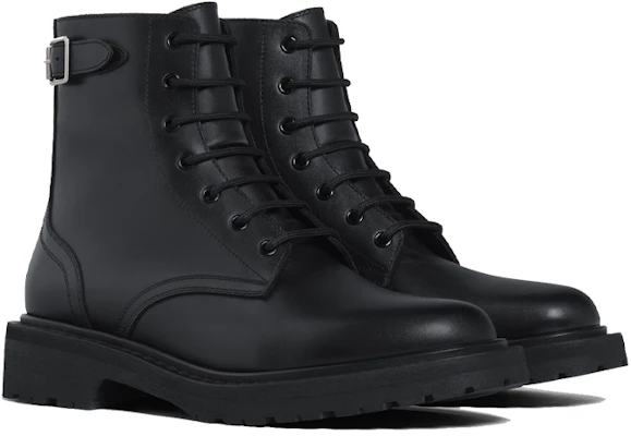 CELINE Leather Lace-Up Ankle Boots 'Black Fashion' 344243579C.38NO Lookbook CELINE Leather Lace-Up Ankle Boots 'Black Fashion' 344243579C.38NO