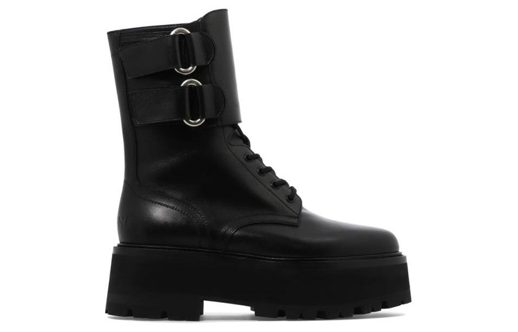 Order Bottines montantes en cuir à lacets épaisses CELINE ''Noir'' 352643579C.38NO