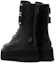 Shop Bottines montantes en cuir à lacets épaisses CELINE ''Noir'' 352643579C.38NO