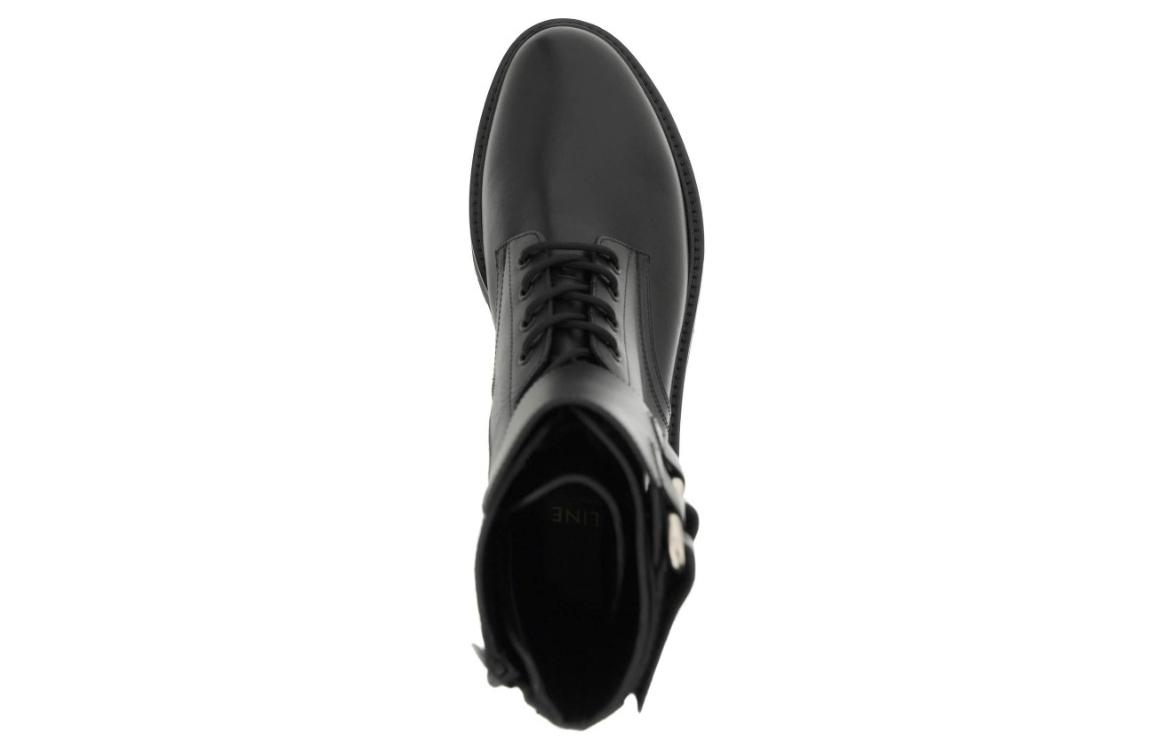 Purchase Bottines montantes en cuir à lacets épaisses CELINE ''Noir'' 352643579C.38NO