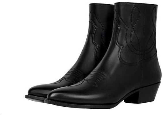 CELINE Leather Pointed Toe Zip Ankle Boot 'Black' 350933492C.38NO Lookbook CELINE Leather Pointed Toe Zip Ankle Boot 'Black' 350933492C.38NO