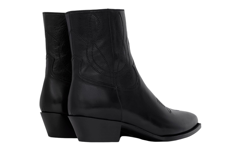 Purchase CELINE Leather Pointed Toe Zip Ankle Boot 'Black' 350933492C.38NO