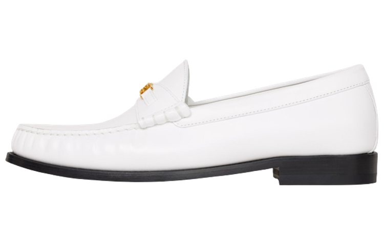 CELINE Leather Slip-On Loafer 'White'