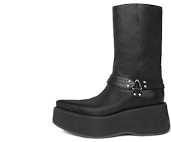 CELINE Leather Slip-On Platform Ankle Boots 'Black' 349903492C.38NO CELINE Leather Slip-On Platform Ankle Boots 'Black' 349903492C.38NO