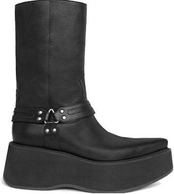 CELINE Leather Slip-On Platform Ankle Boots 'Black' 349903492C.38NO Order CELINE Leather Slip-On Platform Ankle Boots 'Black' 349903492C.38NO