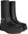 CELINE But Hitam Kulit Slip-On Platform Ankle Boots 349903492C.38NO