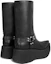Shop CELINE But Hitam Kulit Slip-On Platform Ankle Boots 349903492C.38NO