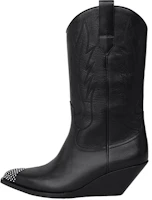 CELINE Leather Wedge Ankle Boot 'Black' 349583492C.38NO CELINE Leather Wedge Ankle Boot 'Black' 349583492C.38NO