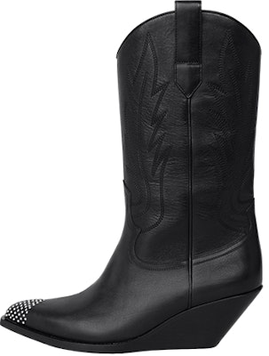 CELINE Leather Wedge Ankle Boot 'Black' 349583492C.38NO Buy CELINE Leather Wedge Ankle Boot 'Black' 349583492C.38NO