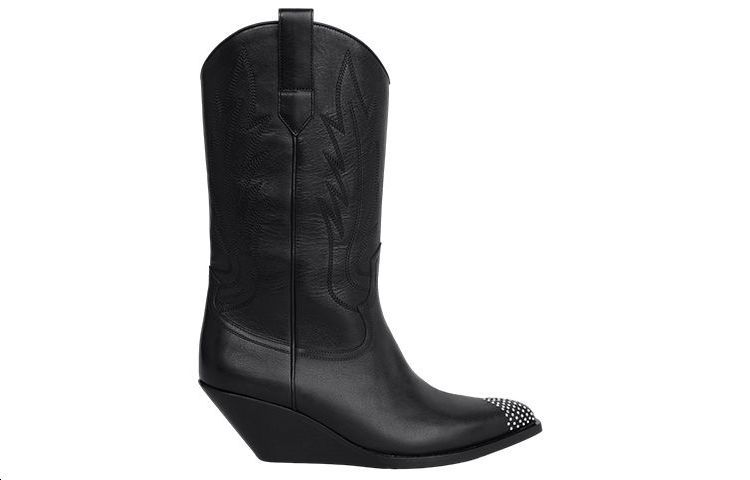 Order CELINE Leather Wedge Ankle Boot 'Black' 349583492C.38NO