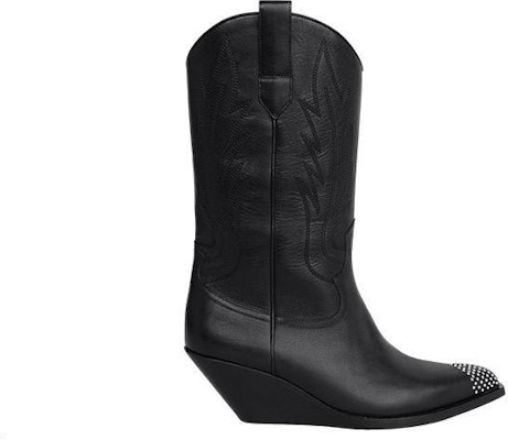 CELINE Leather Wedge Ankle Boot 'Black' 349583492C.38NO Order CELINE Leather Wedge Ankle Boot 'Black' 349583492C.38NO