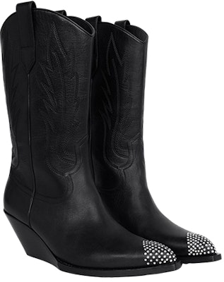 CELINE Leather Wedge Ankle Boot 'Black' 349583492C.38NO Shop CELINE Leather Wedge Ankle Boot 'Black' 349583492C.38NO