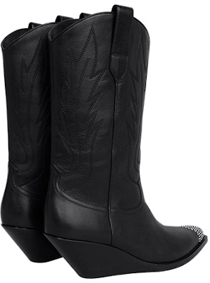 CELINE Leather Wedge Ankle Boot 'Black' 349583492C.38NO Purchase CELINE Leather Wedge Ankle Boot 'Black' 349583492C.38NO