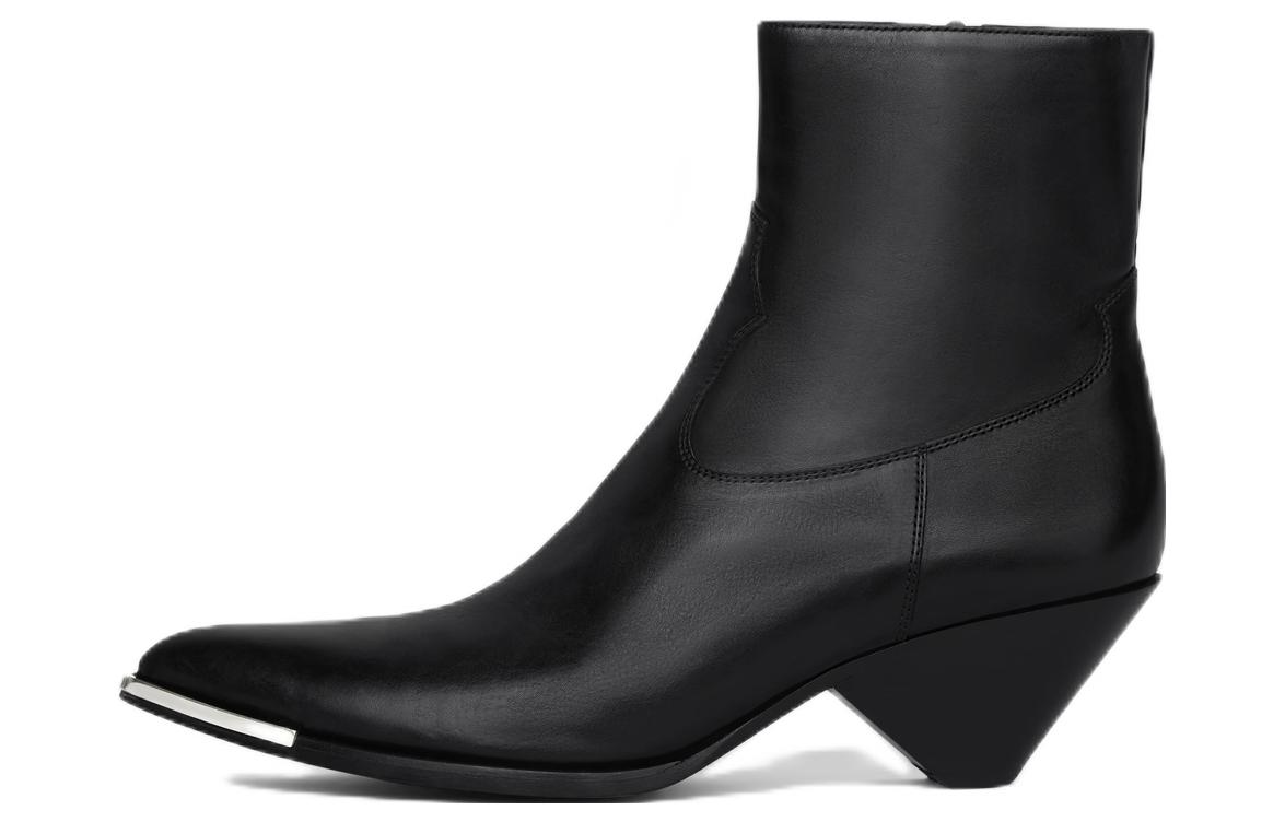 CELINE Leather Zip Ankle Boots 'Black Fashion' 3535538-??26C.38NO