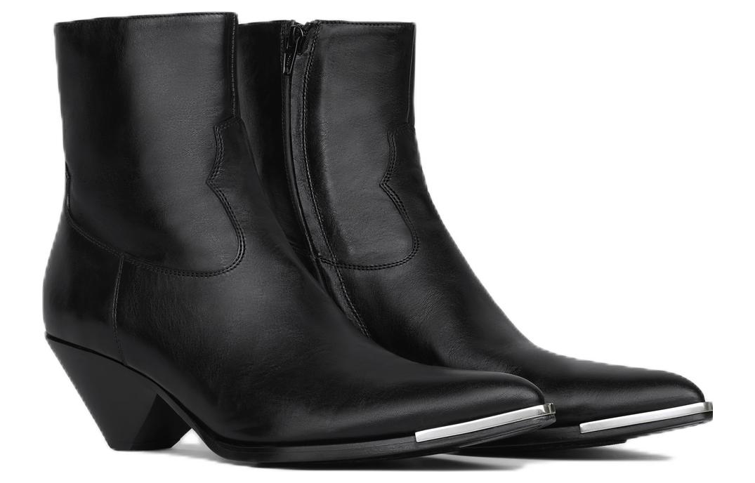 CELINE Leather Zip Ankle Boots 'Black Fashion' 圖 2