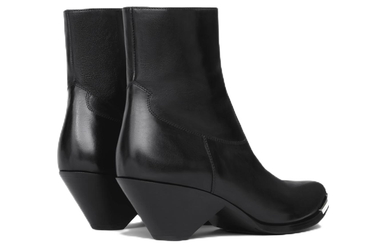 CELINE Leather Zip Ankle Boots 'Black Fashion' 圖 3