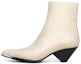 Buy CELINE Leather Zippered Metal Toe Cap Boots 'Pale Yellow' 353584191C.11LY