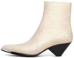 CELINE Leather Zippered Metal Toe Cap Boots 'Pale Yellow' 353584191C.11LY CELINE Leather Zippered Metal Toe Cap Boots 'Pale Yellow' 353584191C.11LY