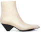 Order CELINE Leather Zippered Metal Toe Cap Boots 'Pale Yellow' 353584191C.11LY