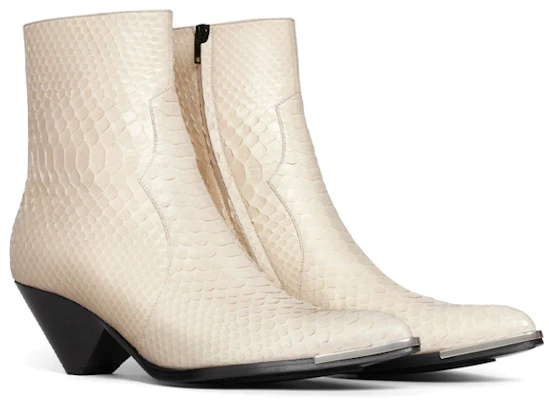 CELINE Leather Zippered Metal Toe Cap Boots 'Pale Yellow' 353584191C.11LY Lookbook CELINE Leather Zippered Metal Toe Cap Boots 'Pale Yellow' 353584191C.11LY