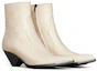 Lookbook CELINE Leather Zippered Metal Toe Cap Boots 'Pale Yellow' 353584191C.11LY
