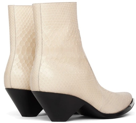 CELINE Leather Zippered Metal Toe Cap Boots 'Pale Yellow' 353584191C.11LY Shop CELINE Leather Zippered Metal Toe Cap Boots 'Pale Yellow' 353584191C.11LY