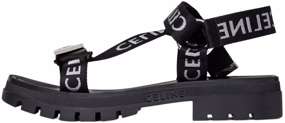 CELINE Leo 提花錦綸條帶涼鞋 黑色 Buy CELINE Leo 提花錦綸條帶涼鞋 黑色