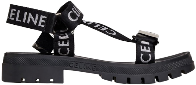 CELINE Sandal Tali Hitam Putih Leo 346742208C.38AW Order CELINE Sandal Tali Hitam Putih Leo 346742208C.38AW