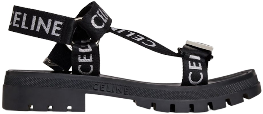 CELINE Leo Strappy Sandal Black White 346742208C.38AW Order CELINE Leo Strappy Sandal Black White 346742208C.38AW