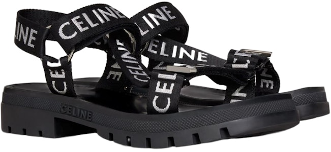 CELINE Sandal Tali Hitam Putih Leo 346742208C.38AW Lookbook CELINE Sandal Tali Hitam Putih Leo 346742208C.38AW