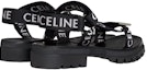Shop CELINE Leo Strappy Sandal Hitam Putih 346742208C.38AW