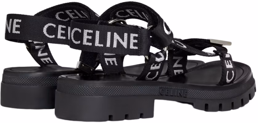 CELINE Leo 提花錦綸條帶涼鞋 黑色 Lookbook CELINE Leo 提花錦綸條帶涼鞋 黑色