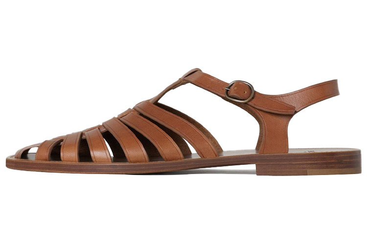 CELINE Lerins 'Brown Calfskin Roman Sandals' 337253023C.04LU