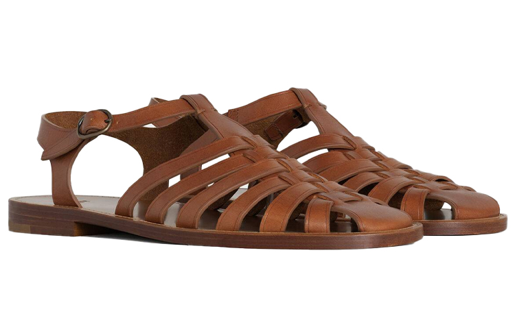 Lookbook CELINE Lerins 'Sandalias Romanas de Piel de Ternera Marrón' 337253023C.04LU