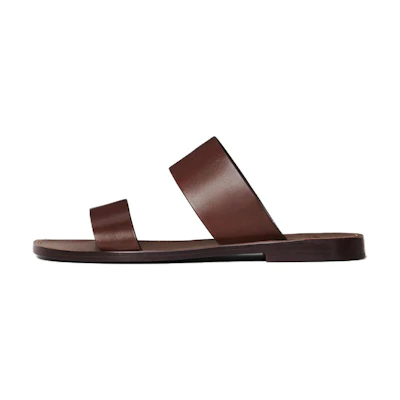 CELINE Lerins Slides Dark Brown