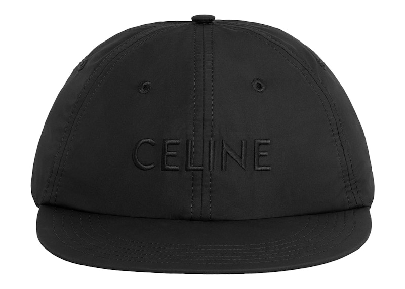 Celine Lightweight Nylon Skate Cap Black
